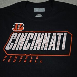 Cincinnati Bengals T-Shirt Mens XL‎ Black NFL Team Apparel Short Sleeve Football